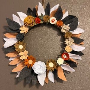 Fall wreath handmade from felt